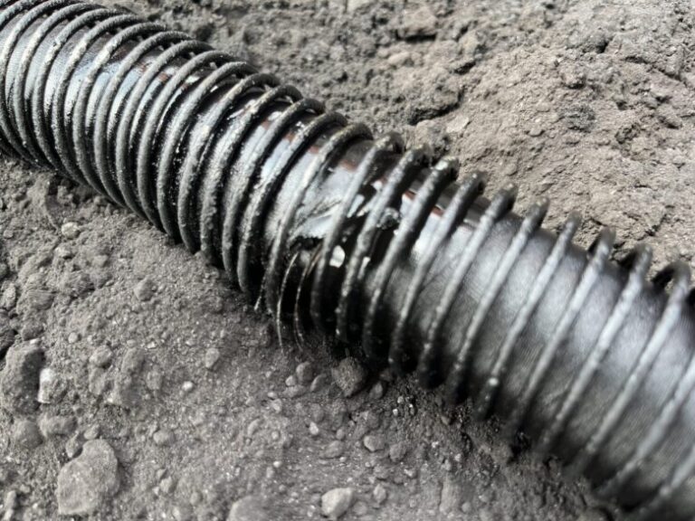 地面におかれたホース