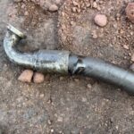 地面に置かれたホース